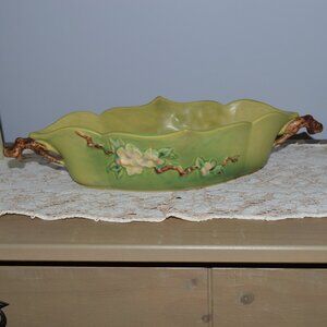 Vintage Roseville Apple Blossom Console Bowl #331-12